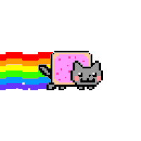 Cat Rainbow Sticker - Cat Rainbow Walking Stickers