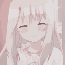 shy anime cute anime girl happy