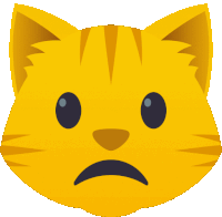 Frowning Cat Sticker - Frowning Cat Joypixels Stickers