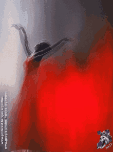 woman red dancing