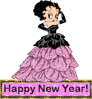 Betty Boop Happy New Year Sticker - Betty Boop Happy New Year Stickers