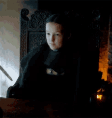 lyanna mormont game of thrones boss lady queen stare