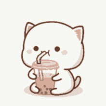 Mochi Is Drinking Her Bubble Tea GIF - Mochi Is Drinking Her Bubble Tea GIFs