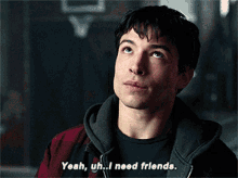 Justice League The Flash GIF - Justice League The Flash Yeah Uh I Need Friends GIFs