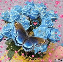 Butterfly Roses GIF - Butterfly Roses Hearts GIFs