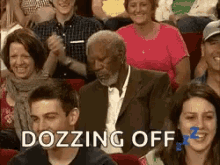 Morgan Freeman Falling Asleep GIF - Morgan Freeman Falling Asleep Audience GIFs