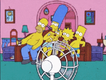 The Simpsons Hot Weather GIF - The Simpsons Hot Weather Fan GIFs