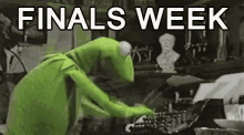 Finals Week GIF - Kermit Typing Study GIFs