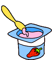 Yougurt Strawberry Sticker - Yougurt Strawberry Snack Stickers