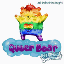 queer bear rainbow cute bear animals cute