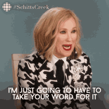 Take Your Word For It Moira GIF - Take Your Word For It Moira Moira Rose GIFs