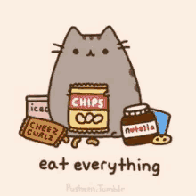 Eat Everything Pusheen GIF - Eat Everything Pusheen GIFs