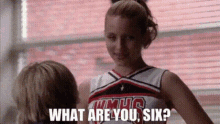 Glee Quinn Fabray GIF - Glee Quinn Fabray What Are You Six GIFs