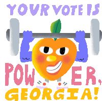 Your Vote Is Power Georgia Ga Sticker - Your Vote Is Power Georgia Georgia Ga Stickers
