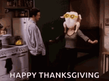 Happy Thanksgiving Turkey Dance GIF - Happy Thanksgiving Turkey Dance Friends GIFs