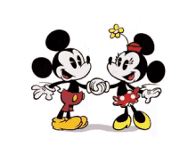 mickey mouse minnie mouse kiss kissing heart