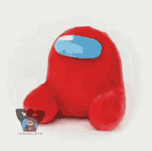 Lol Among Us Plush Red Crewmate Spin Rotate Lol GIF - Lol Among Us Plush Red Crewmate Spin Rotate Lol GIFs