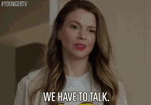 We Have To Talk. GIF - Sutton Foster Liza Miller Talking GIFs