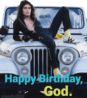 Eddie Van Halen Happy Birthday God Sticker - Eddie Van Halen Happy Birthday God Happy Birthday God Gif Stickers