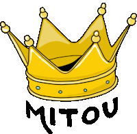 Crown With Caption Myth In Portuguese Sticker - Say What You Mean Mitou Crown Stickers
