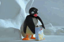 Pingu Eating GIF - Pingu Eating Snack Time GIFs
