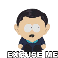 Excuse Me Casey Miller Sticker - Excuse Me Casey Miller South Park Stickers