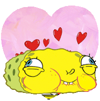 Spongebob Hearts Sticker - Spongebob Hearts Love Stickers