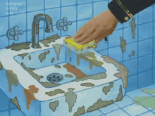 Messy Sink - Messy GIF - Messy Spongebob Square Pants Animated GIFs