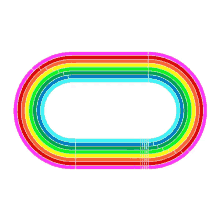 Rainbow Running Track GIF - Rainbow Running Track Fade Out GIFs