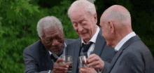 Cheers GIF - Going In Style Cheers Morgan Freeman GIFs