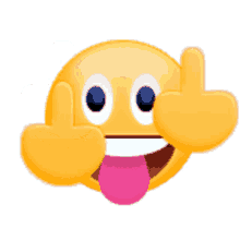 lol tongue out flipping off fuck you middle finger lol tongue out flipping off fuck you middle finger