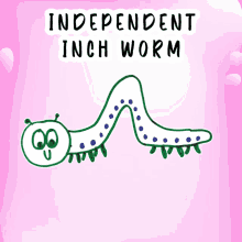 Independent Inch Worm Veefriends GIF - Independent Inch Worm Veefriends On My Own GIFs