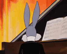 Loony Tunes Bugs Bunny GIF - Loony Tunes Bugs Bunny Piano GIFs