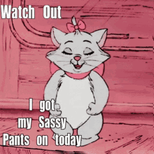 watch out i got my sassy pants on today dancing cat kitty