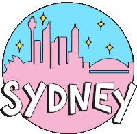 Sydney Opera House Sticker - Sydney Opera House Starry Night Stickers