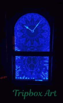 trippy rave clock tripping color