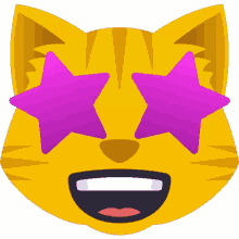 starstruck cat joypixels stardom starry eyed