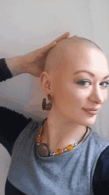 Bald Girl Headshave GIF - Bald Girl Bald Headshave GIFs