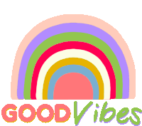 Rainbow Good Vibes Sticker - Rainbow Good Vibes Vibes Stickers