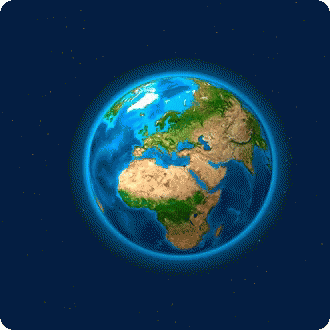 animation of the Earth spinning