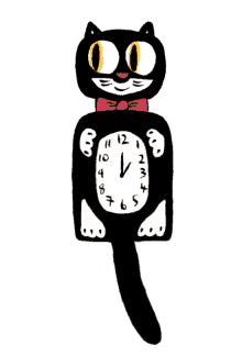 cat clock time