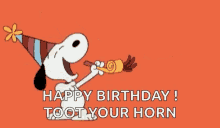 snoopy happy birthday toot your horn party celebration