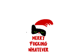 Merry Christmas Fucking Sticker - Merry Christmas Fucking Cat Stickers