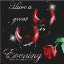 Have A Great Evening Red GIF - Have A Great Evening Red Rose GIFs