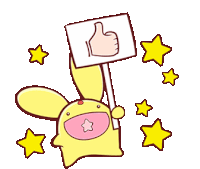 Thumbs Up Carbuncle Sticker - Thumbs Up Carbuncle Carbunny Stickers