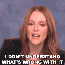 I Dont Understand What Wrong With It Julianne Moore GIF - I Dont Understand What Wrong With It Julianne Moore Bustle GIFs