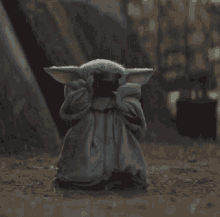 baby yoda sips tea the mandalorian baby yoda sips tea the mandalorian