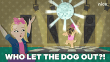 who let the dog out disco disco ball dancing dog