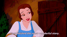 I Just Finished The Most Wonderful Story - Beauty And The Beast GIF - Beauty And The Beast Belle I Just Finished The Most Wonderful Story GIFs