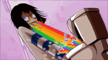Banyak Banget Muntahnya GIF - Nyan Poisoning Muntah Pelangi Rainbow Puking GIFs